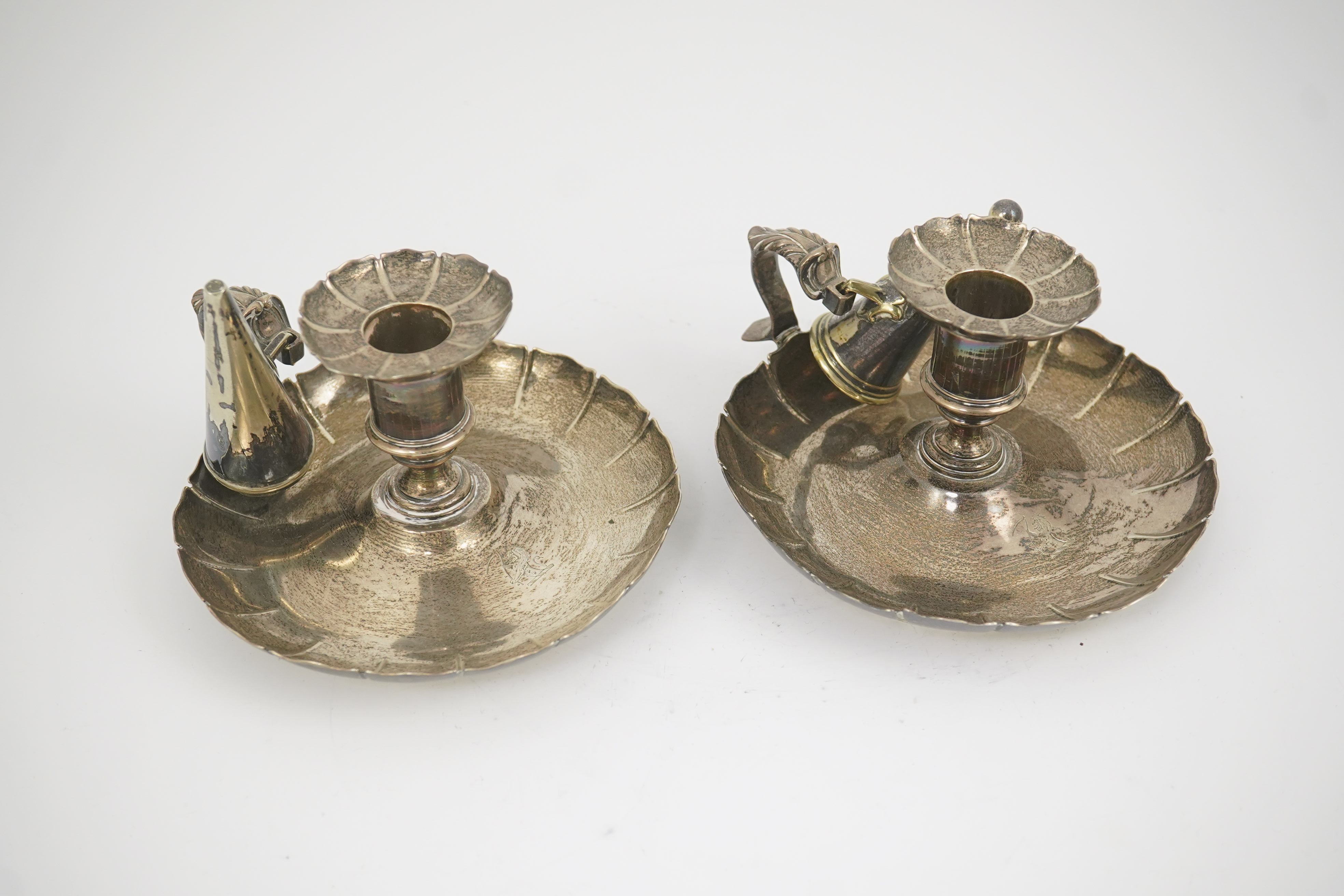 A pair of George IV silver chambersticks, by Richard Sibley I